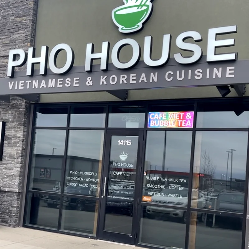Pho House storefront on 28 Ave SW